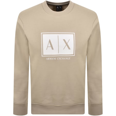 Armani Exchange Logo Sweatshirt Beige | Mainline Menswear x